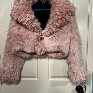 Dolls Kill Blush Faux Fur Jacket